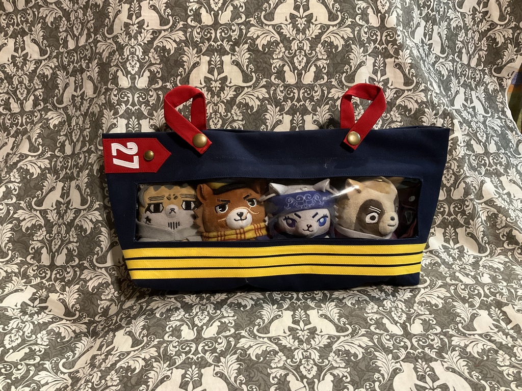 お出かけ窓付きフォゼバッグ 4人用 （上等兵肩章袖章柄）（ポケット Dカン付き）