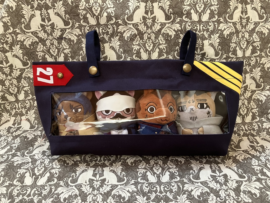 お出かけ窓付きフォゼバッグ4人用（上等兵袖章斜め柄）（Dカン付き）