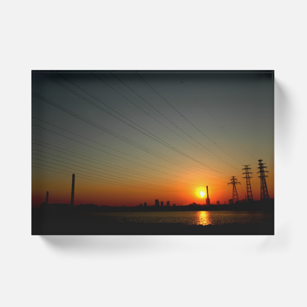 情景散歩 夕焼けと鉄塔