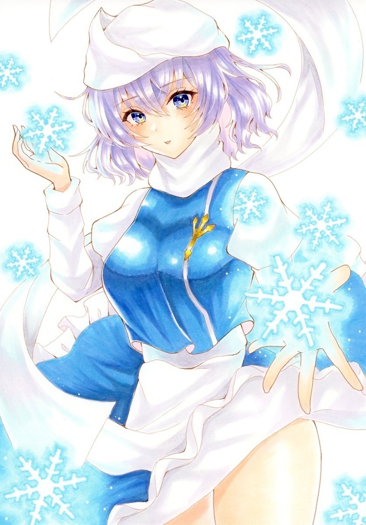 手描きイラスト　東方Project レティ・ホワイトロック　B5