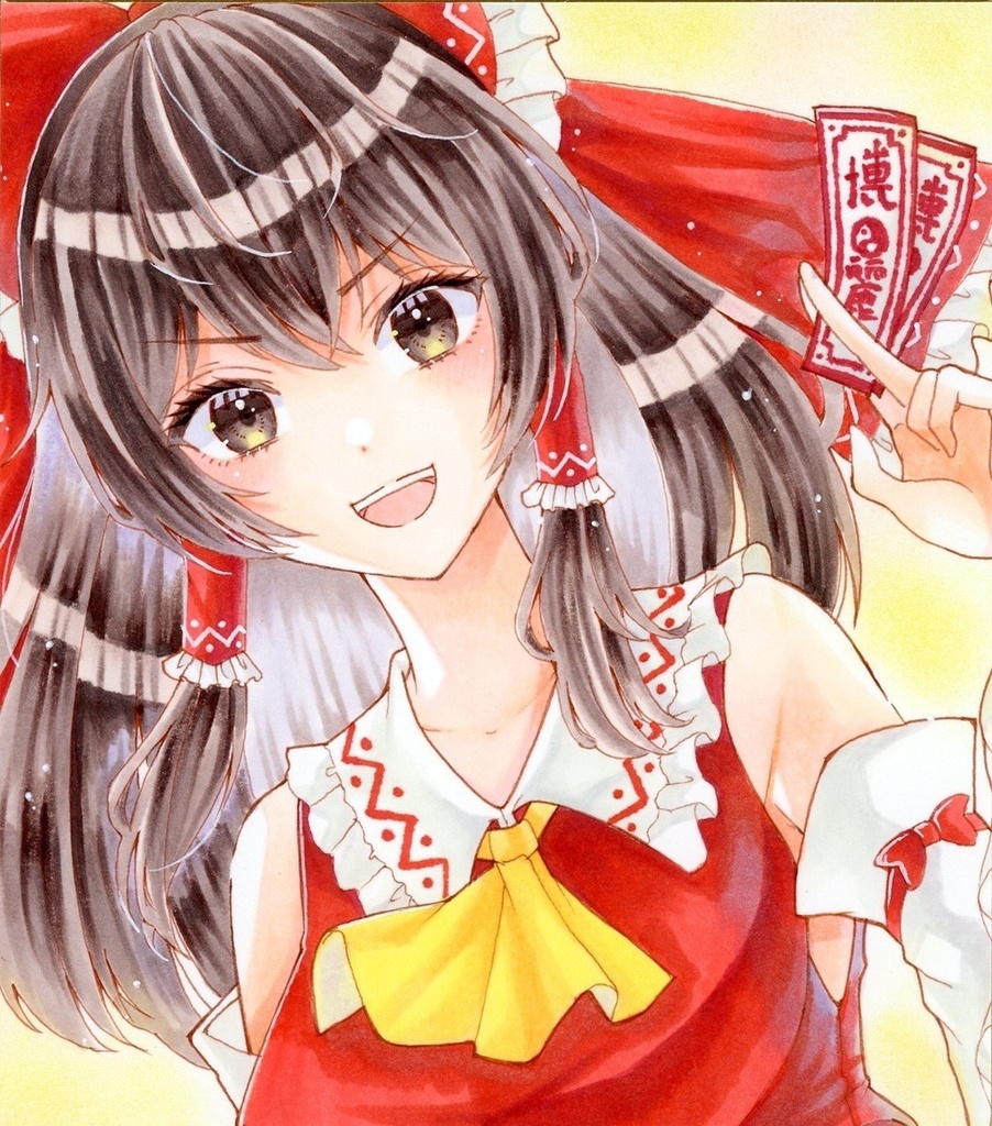 手描きイラスト　東方Project 博麗霊夢セット