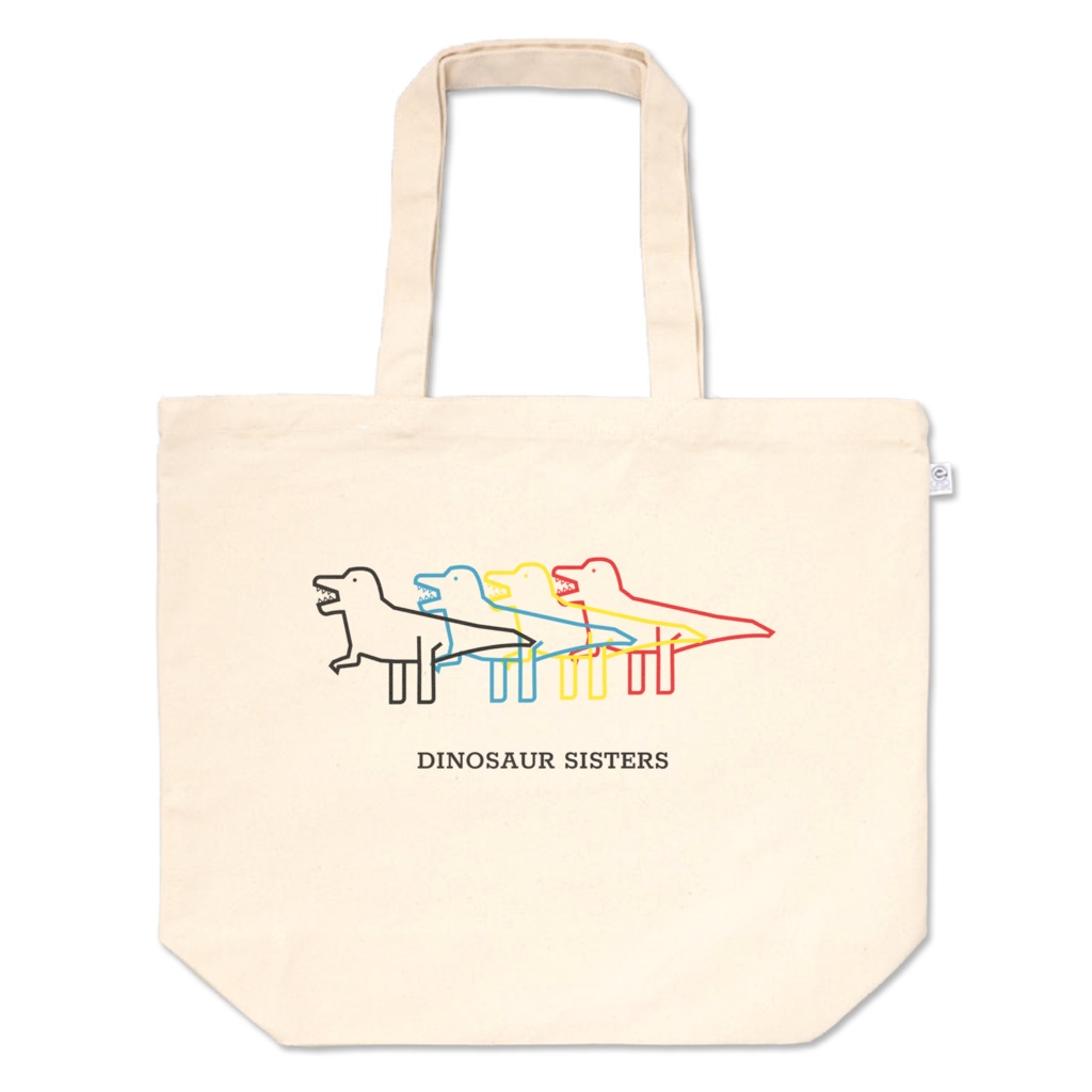 Dinosaur sisters T-rex tote bag