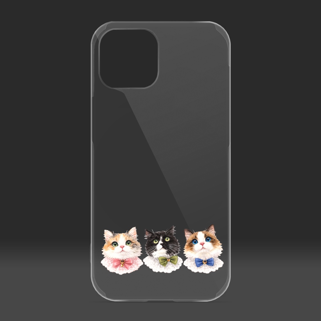 KNC_ねこねこクリアスマホケース