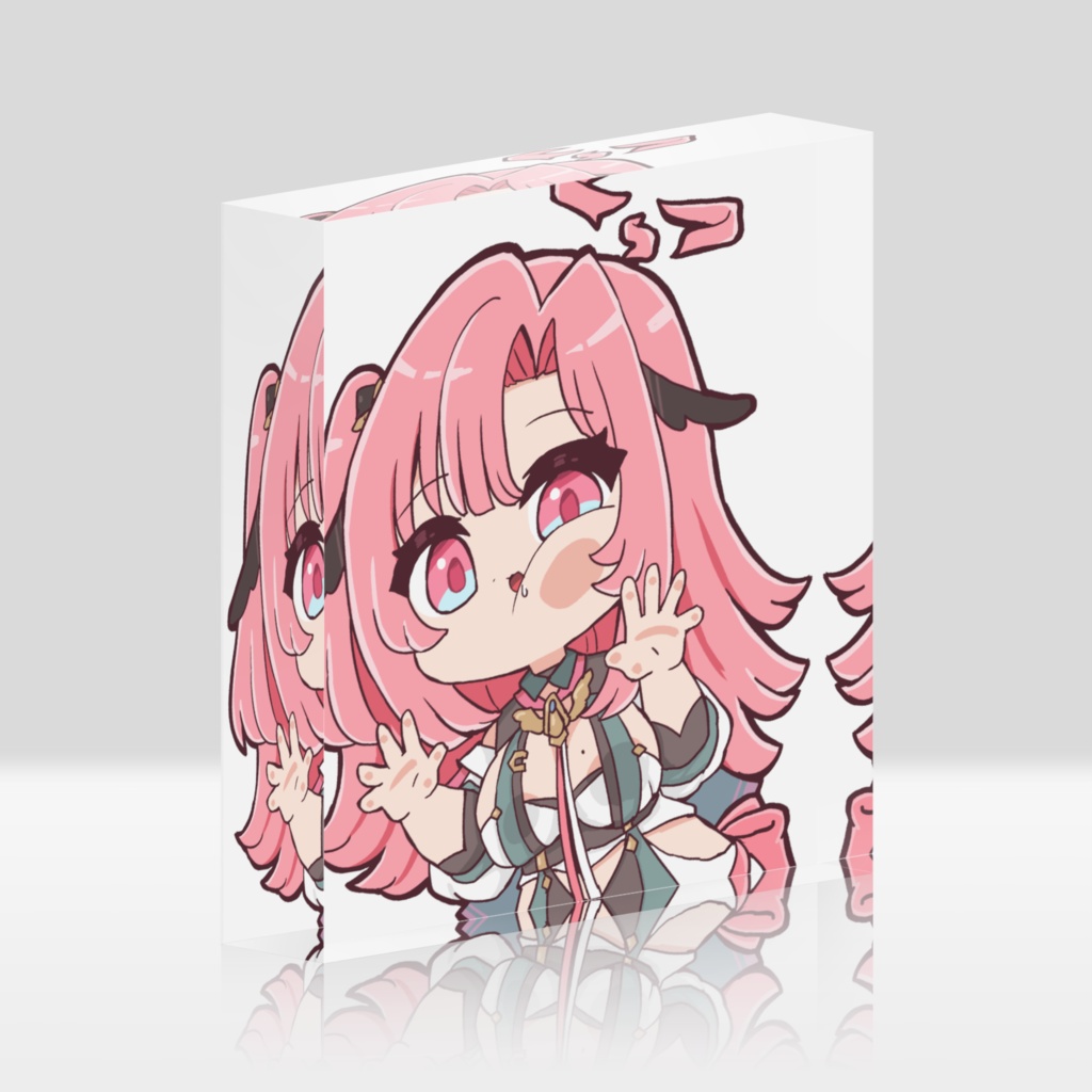 【桃月はぐ非公式グッズ】張り付きはぐアクリルブロック