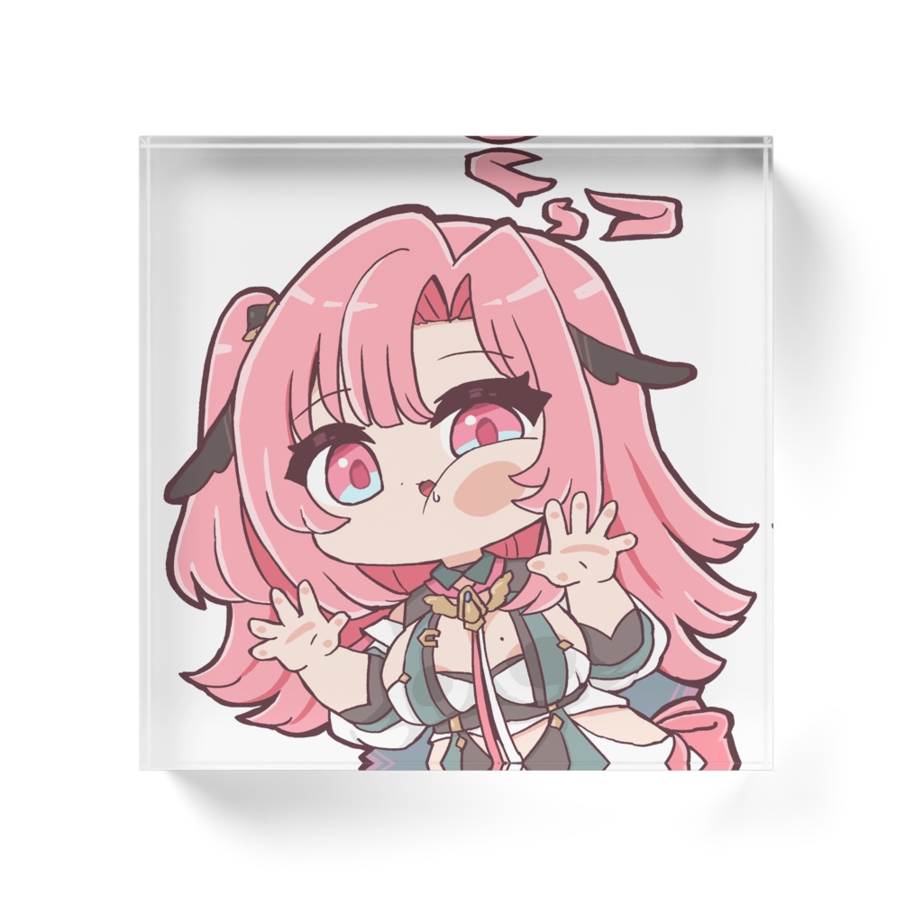 【桃月はぐ非公式グッズ】張り付きはぐアクリルブロック