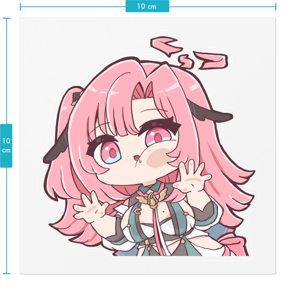 【桃月はぐ非公式グッズ】張り付きはぐステッカー