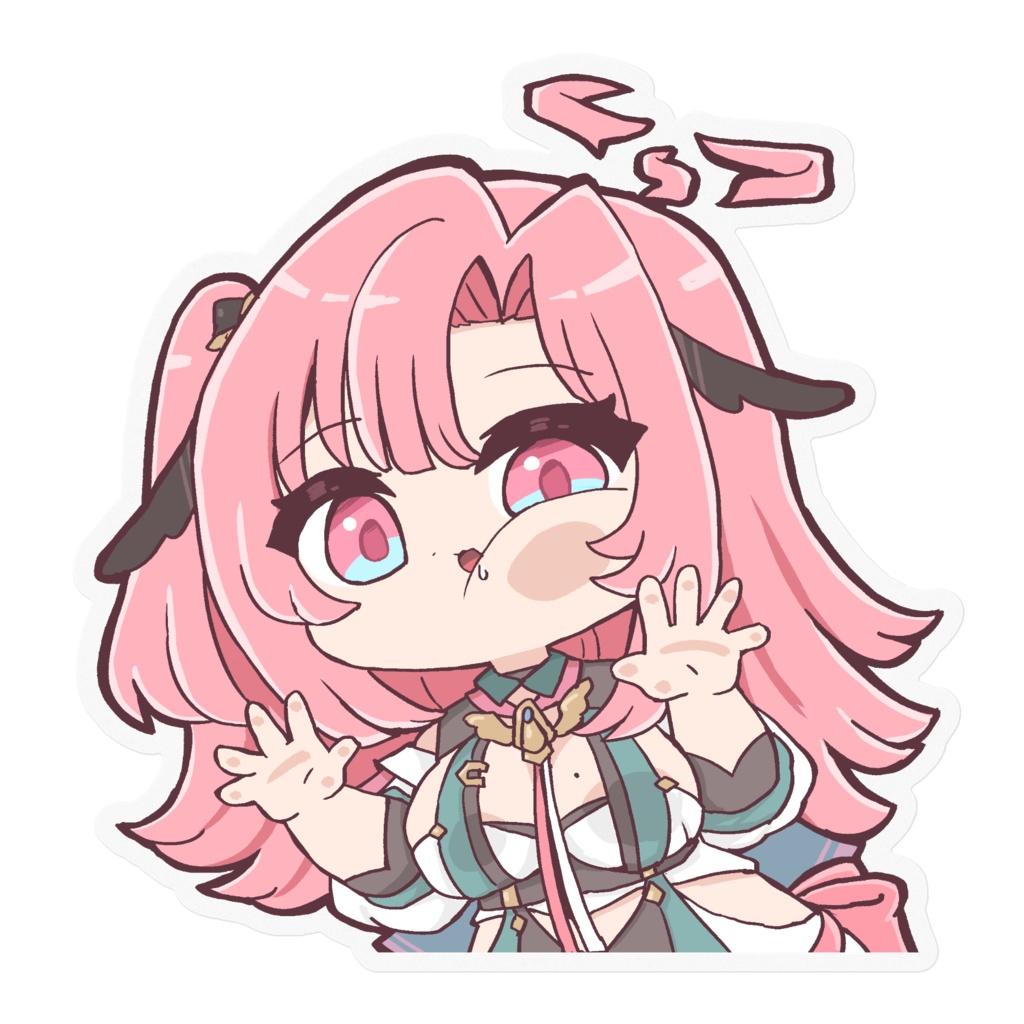 【桃月はぐ非公式グッズ】張り付きはぐステッカー