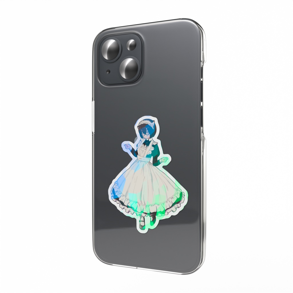 メイドえるもスマホステッカー