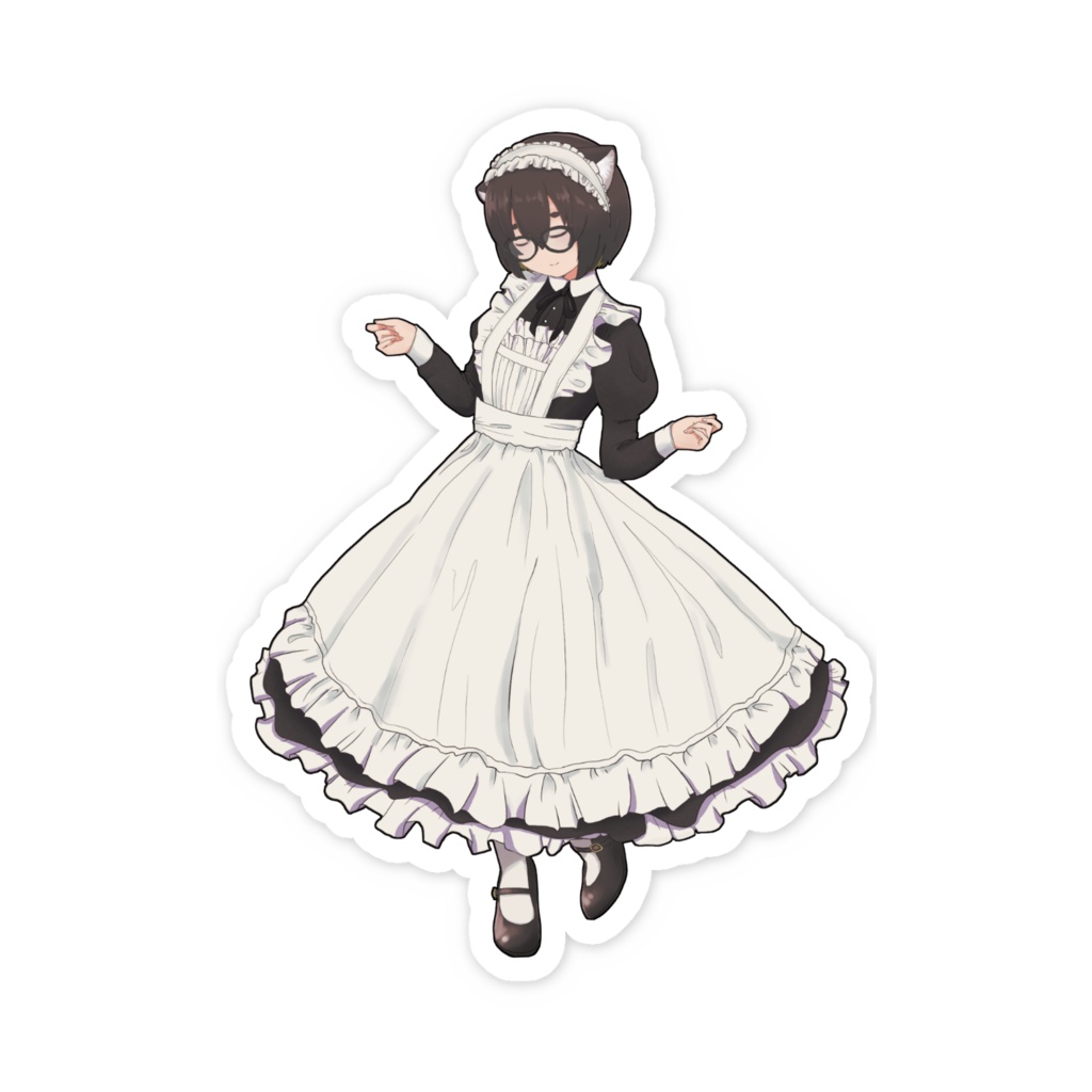 メイドえるもスマホステッカー