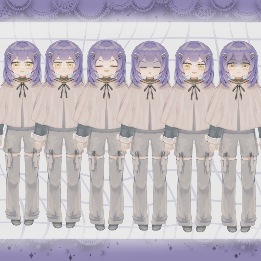 立ち絵素材 紫の子