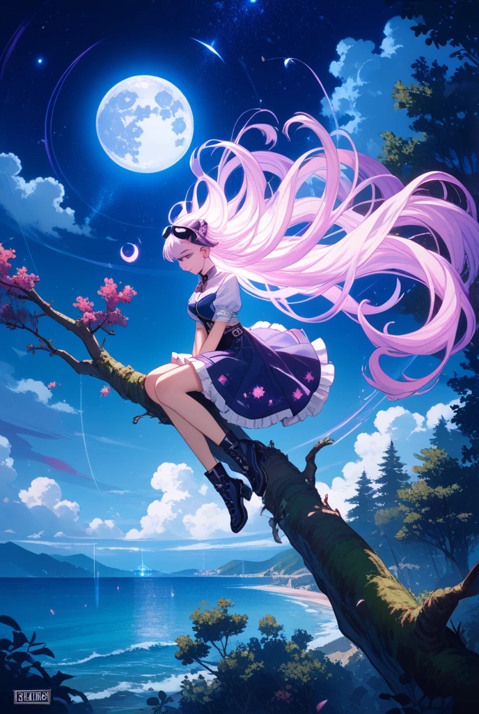 月下の美少女