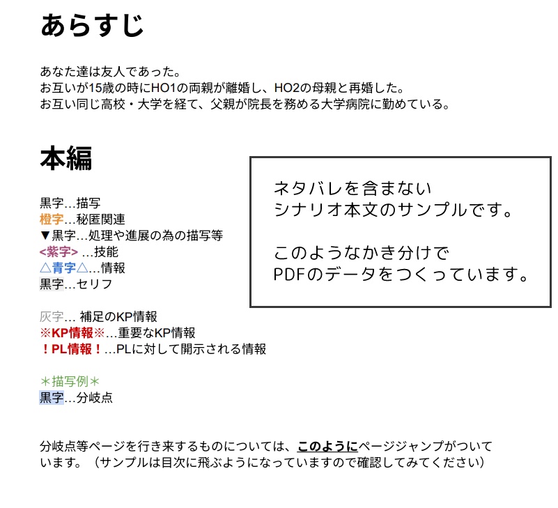非公式6版CoCシナリオ【アスクレピオスはふたりもいらない】 SPLL:E192510