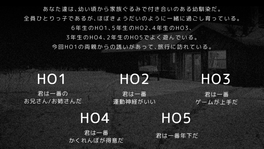 非公式6版CoCシナリオ【僕らの冬休みに何があったかβ版】 SPLL:E189296