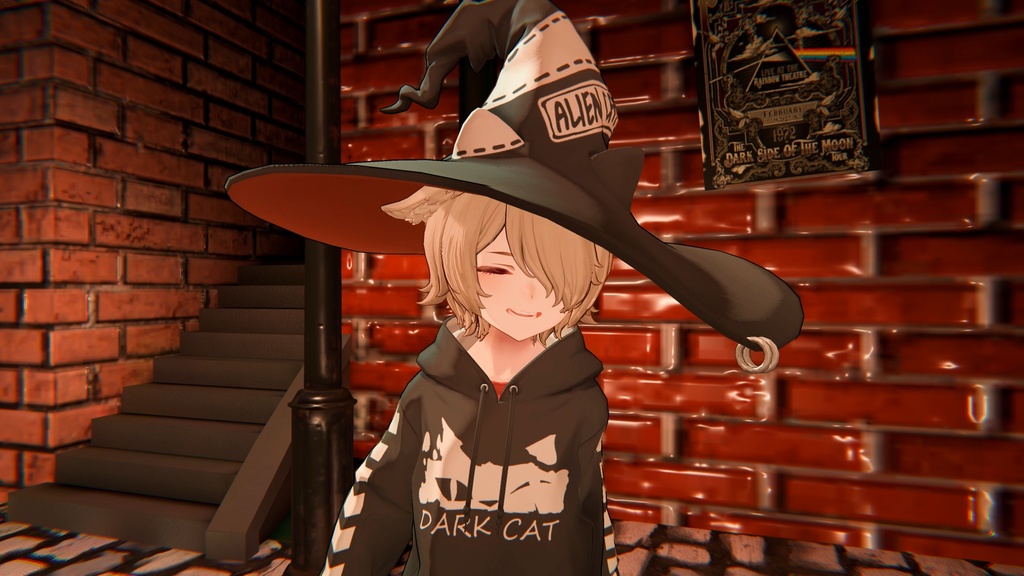 Dark Cat Witch - Face Tracking Add-on