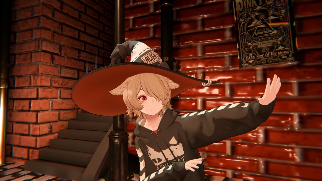 Dark Cat Witch - Face Tracking Add-on