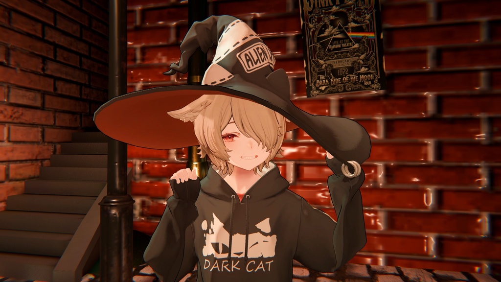 Dark Cat Witch - Face Tracking Add-on