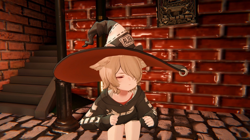 Dark Cat Witch - Face Tracking Add-on