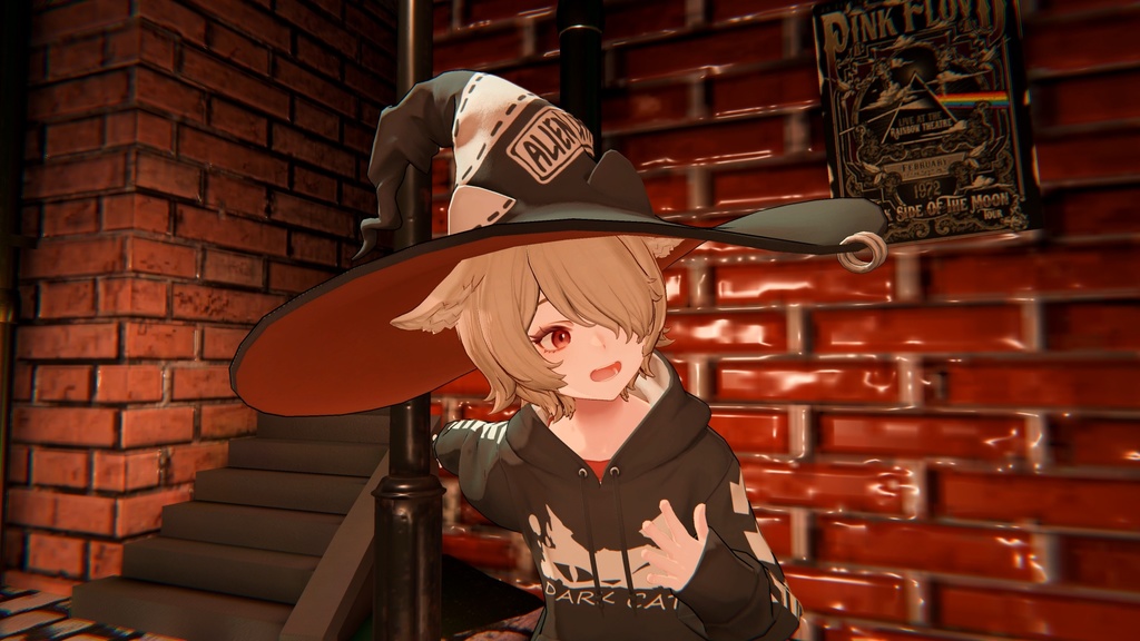 Dark Cat Witch - Face Tracking Add-on