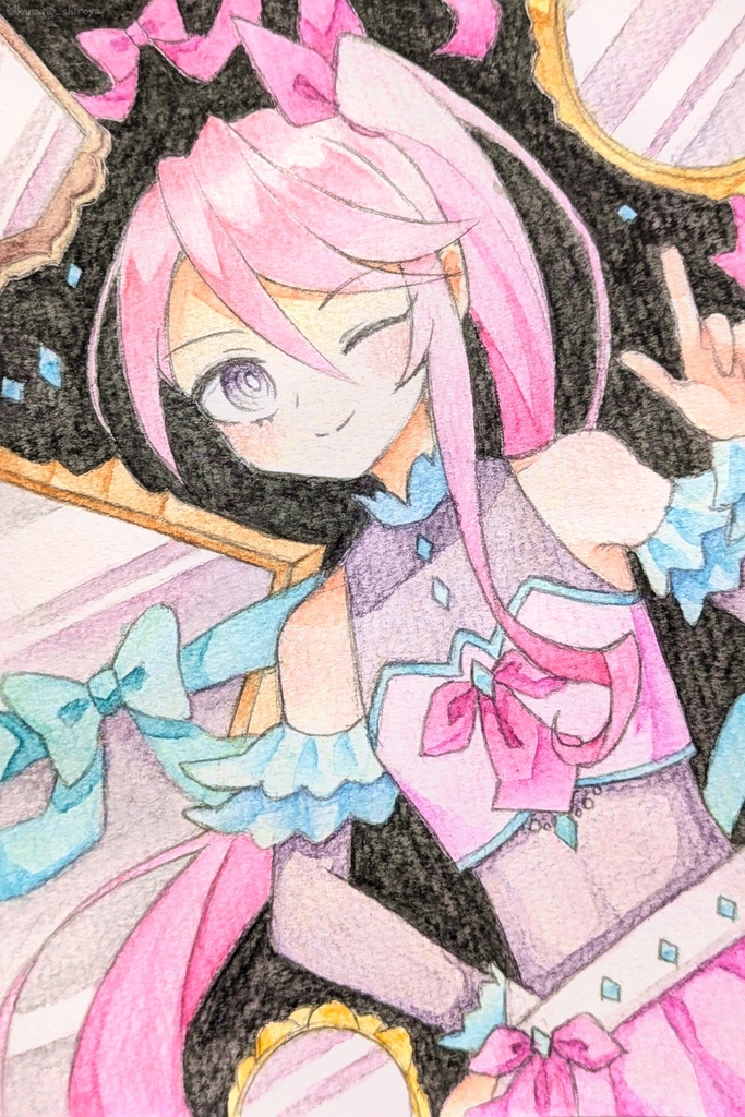 アナログ原画（カガミちゃん）