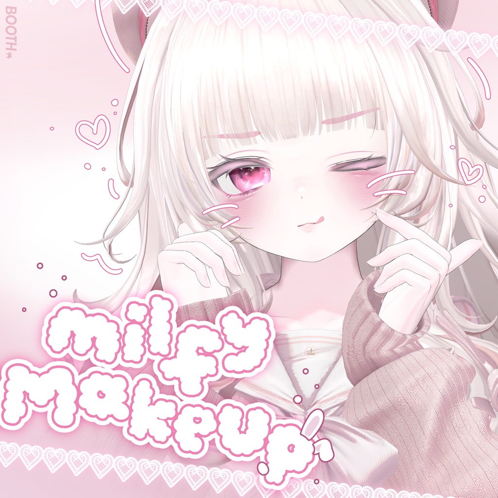 【ミルフィ】 Ი︵𐑼 Milfy Make up texture & face anime ⊹﹢⯎