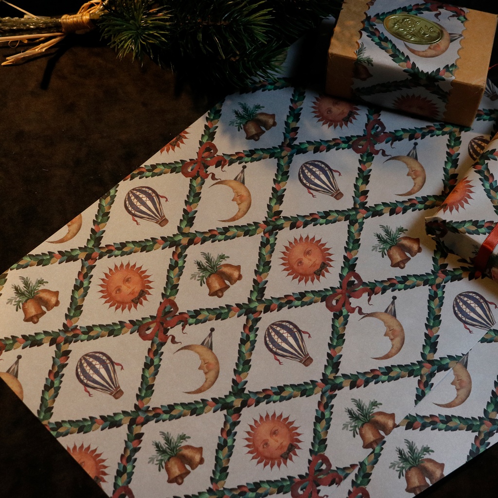 デザインペーパー-クリスマスオーナメント 01-