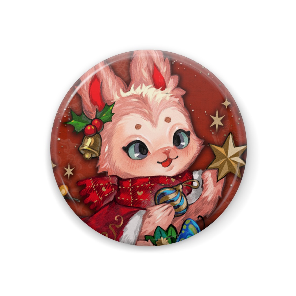 【FluffyPuca】缶バッジ ‐Christmas Puca‐