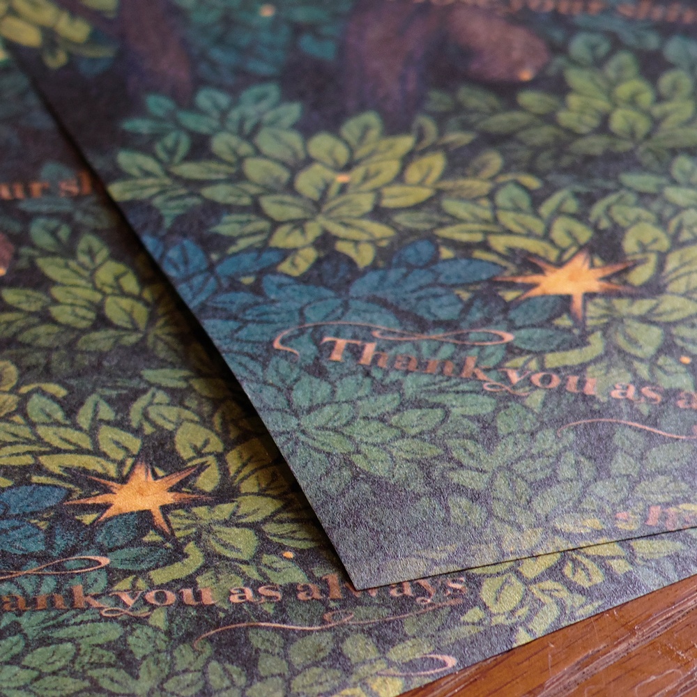 デザインペーパー-星生る木とリス-