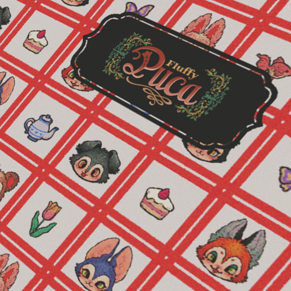 【FluffyPuca】リングノート ‐Mini RetroPop Check‐