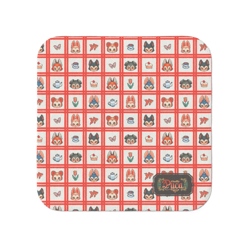 【FluffyPuca】タオル ‐Mini RetroPop Check‐