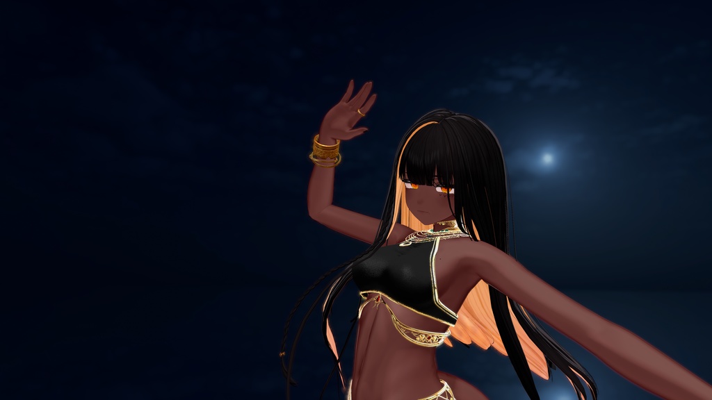 【VRChat用】Gold accessory ブレスレッド 指輪