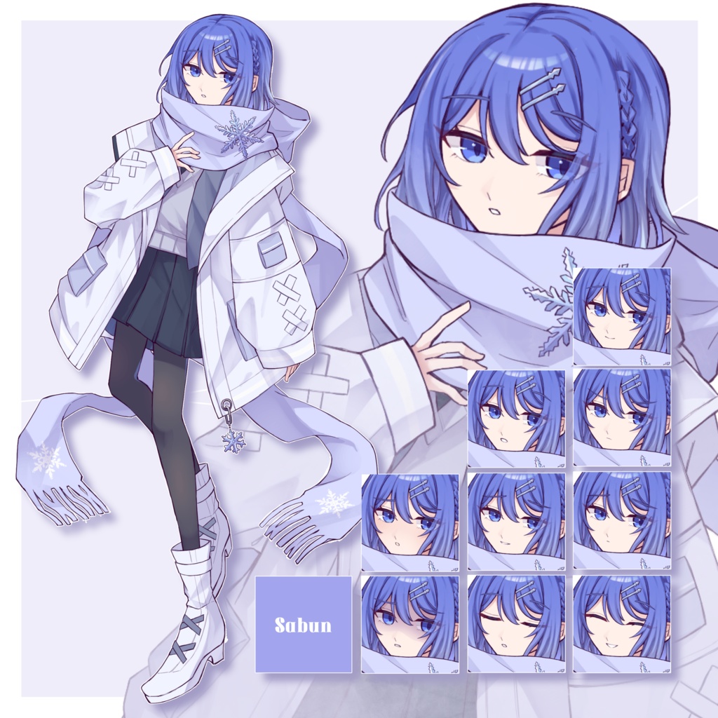 【無料あり】雪モチーフ男女【立ち絵素材_03】