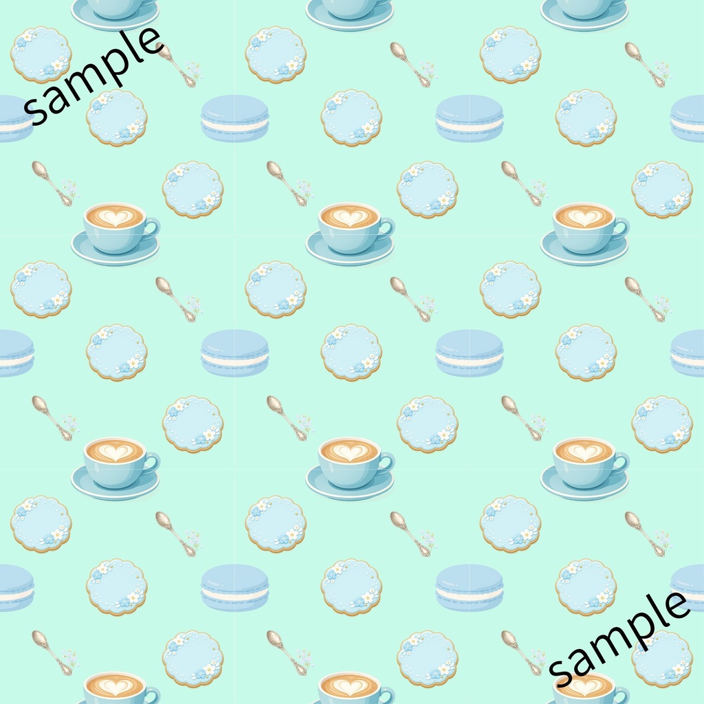 デジタルペーパー　ブルーマカロン