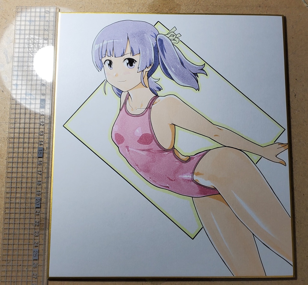 大潮　競泳水着 色紙