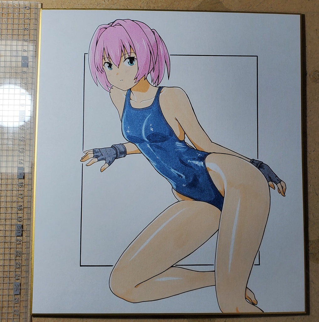 不知火さん 競泳水着色紙