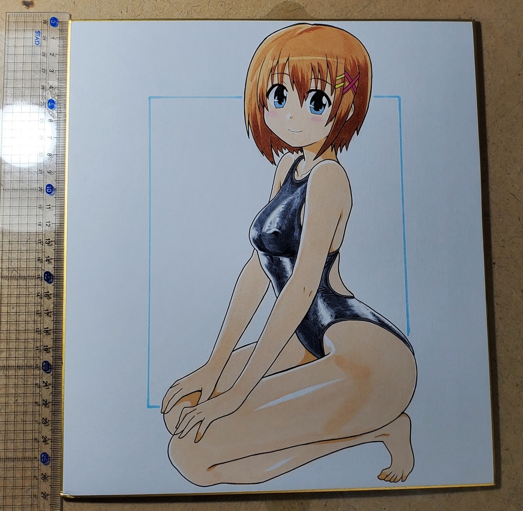 八神はやて　競泳水着色紙