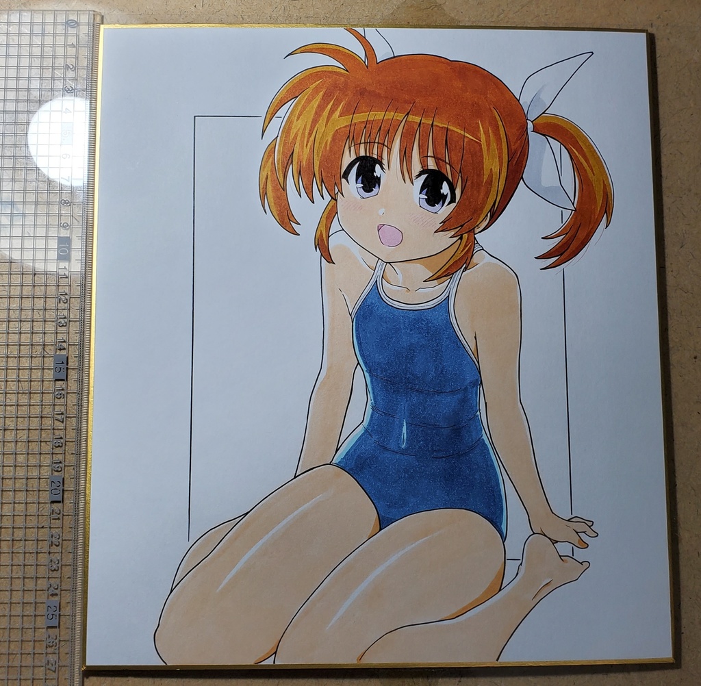 なのはちゃん　水着 色紙
