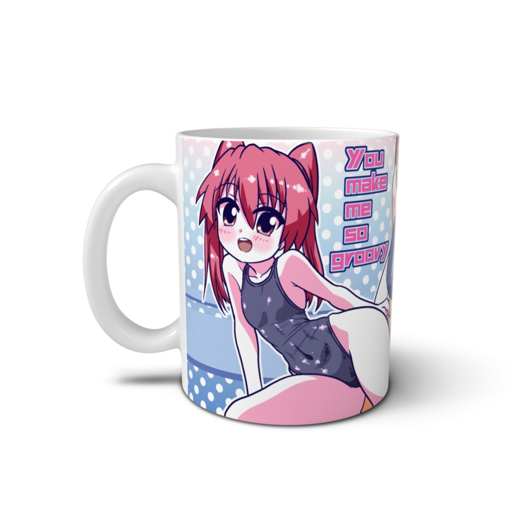 ONIGIRI 競泳水着マグカップ「うまくゆくさ明日」