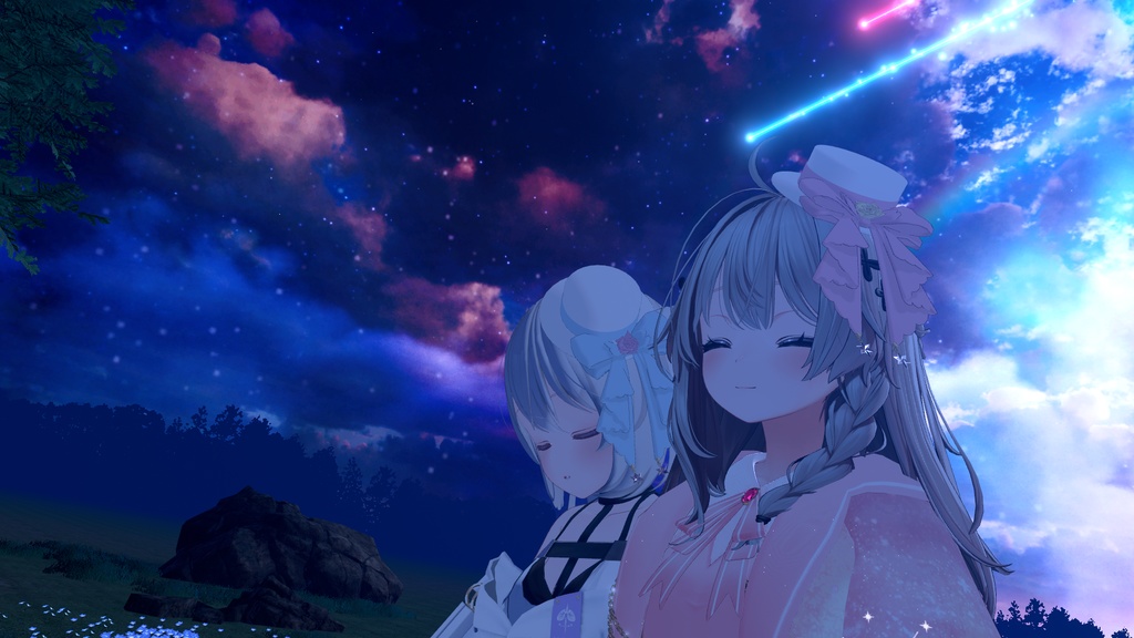 【VRChat想定 / MA設定済み】"Starlit Roses" ミニハット