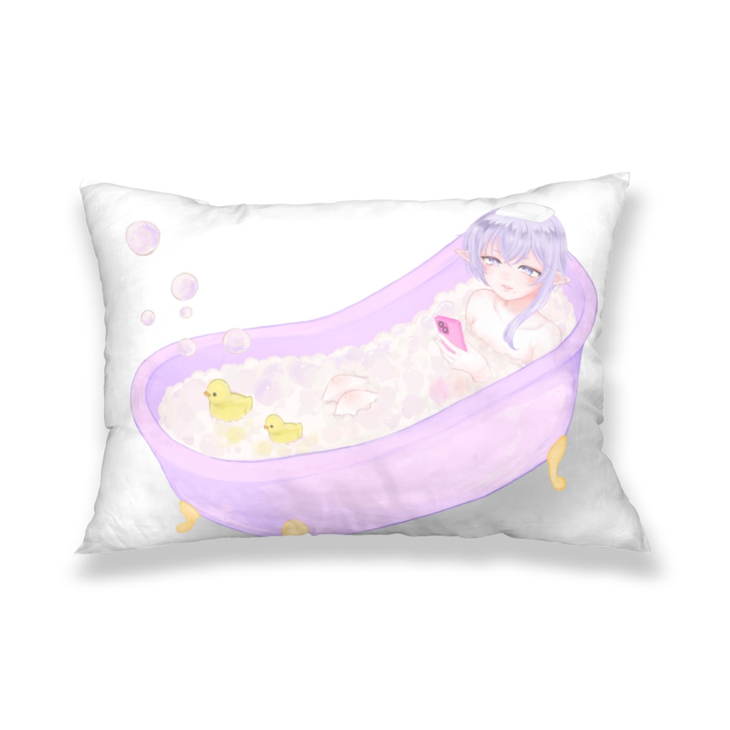 逆風呂難民まりんちゃん枕カバー