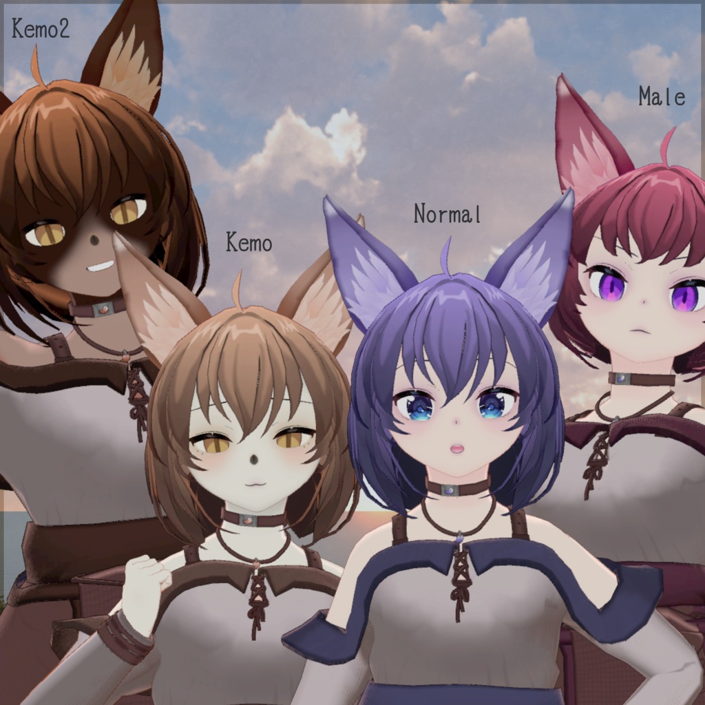 「狐璃」オリジナル3Dモデル