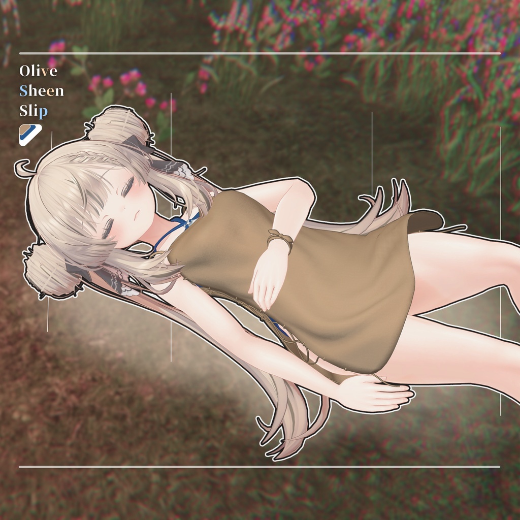 Olive Sheen Slip【まぬか対応】