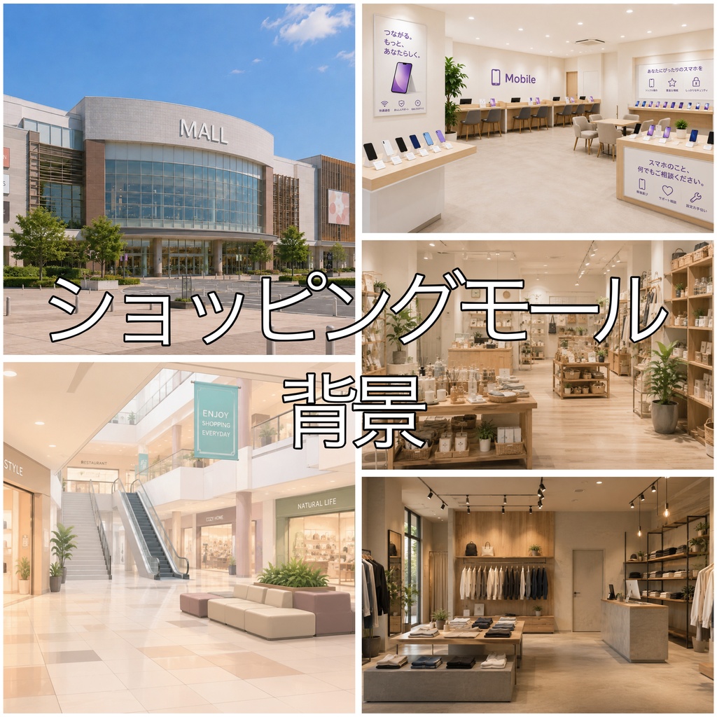 ショッピングモール背景素材[商用利用OK]