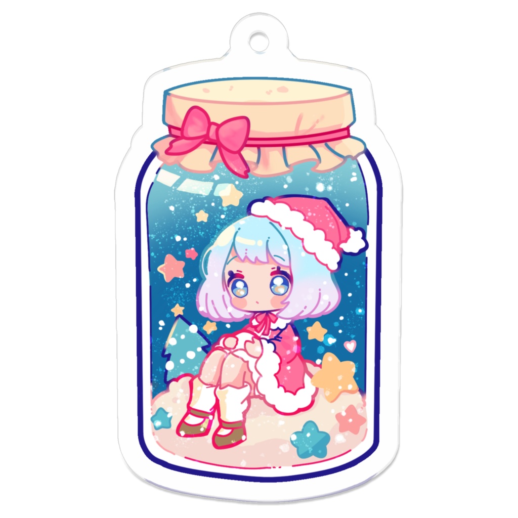 クリスマスすのうの瓶詰キーホルダー