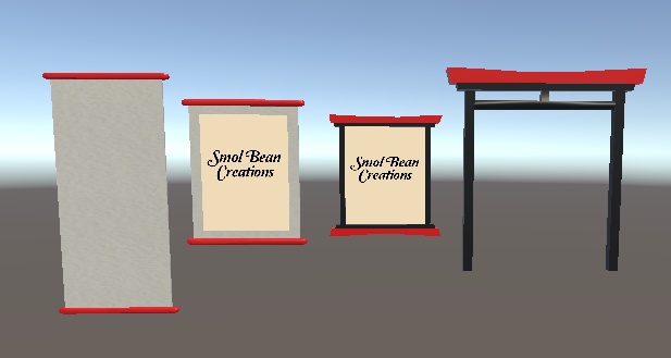 Optimized Japanese Assets (Torri gate, Scroll, Photo Frames)