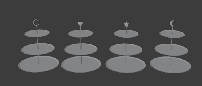 Pastel Sweet stands 4 styles