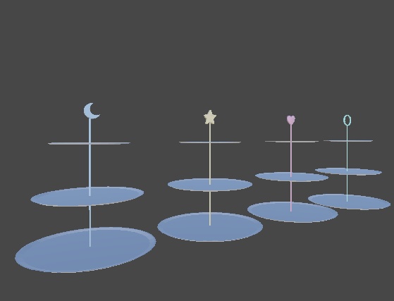 Pastel Sweet stands 4 styles