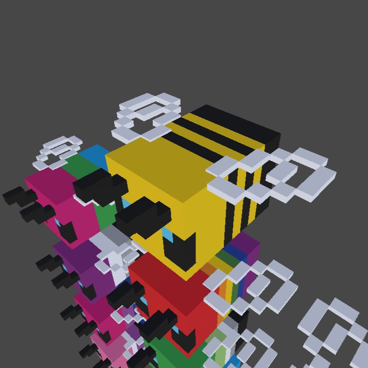 Minecraft Bees with Pride variants