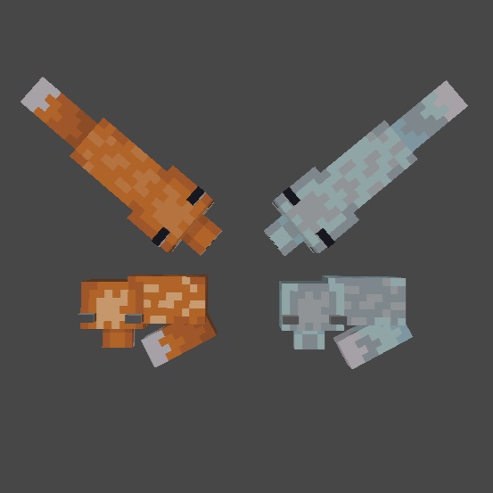 Minecraft Fox Plushies