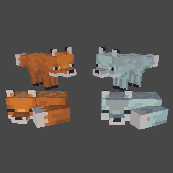 Minecraft Fox Plushies