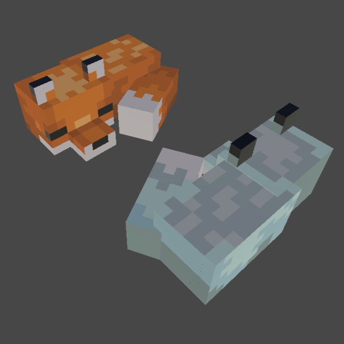 Minecraft Fox Plushies